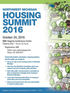 Northwest Michigan Housing Summit 2016 @ NMC Hagerty Conference Center | Traverse City | Michigan | United States