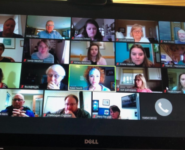 Zoom meeting of Northern Michigan organizations collaborating during COVID-19